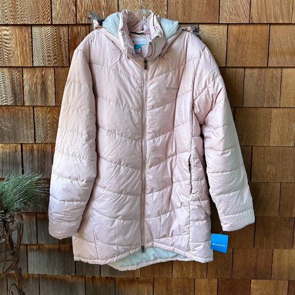 NWT Columbia Light Pink Village Park Insulated Long Jacket in Women's XXL - Picture 2 of 16